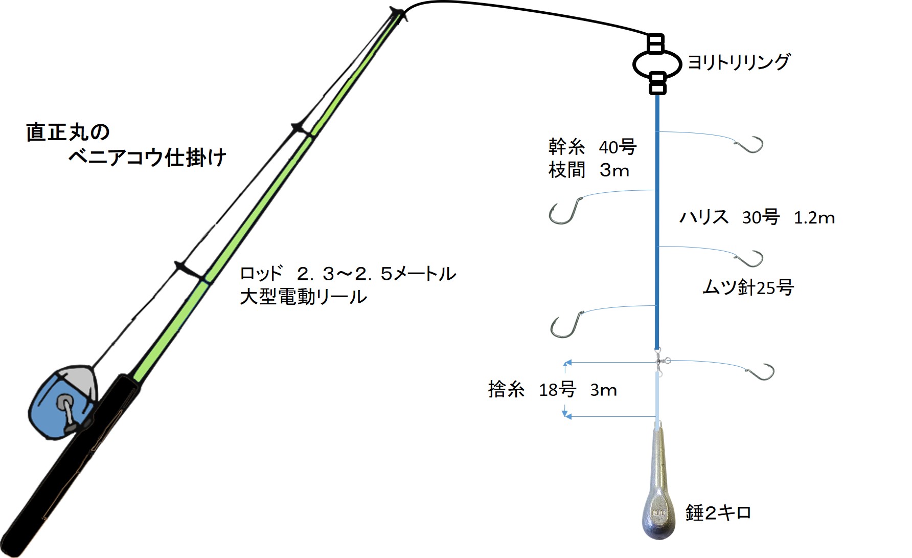 直正丸のベニアコウ仕掛け